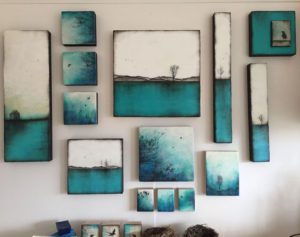 blauw witte schilderijen